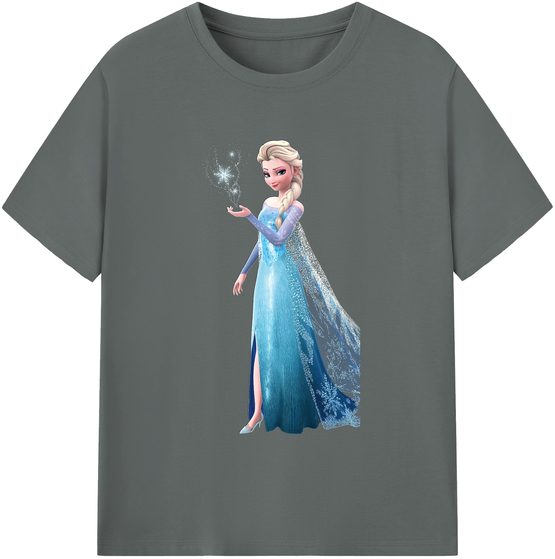 （画像用） アナと雪の女王 アンナ エルサ Frozen Anna Elsa 綿100％ メンズ半袖Tシャツ｜肌触りやわらか＆通気性